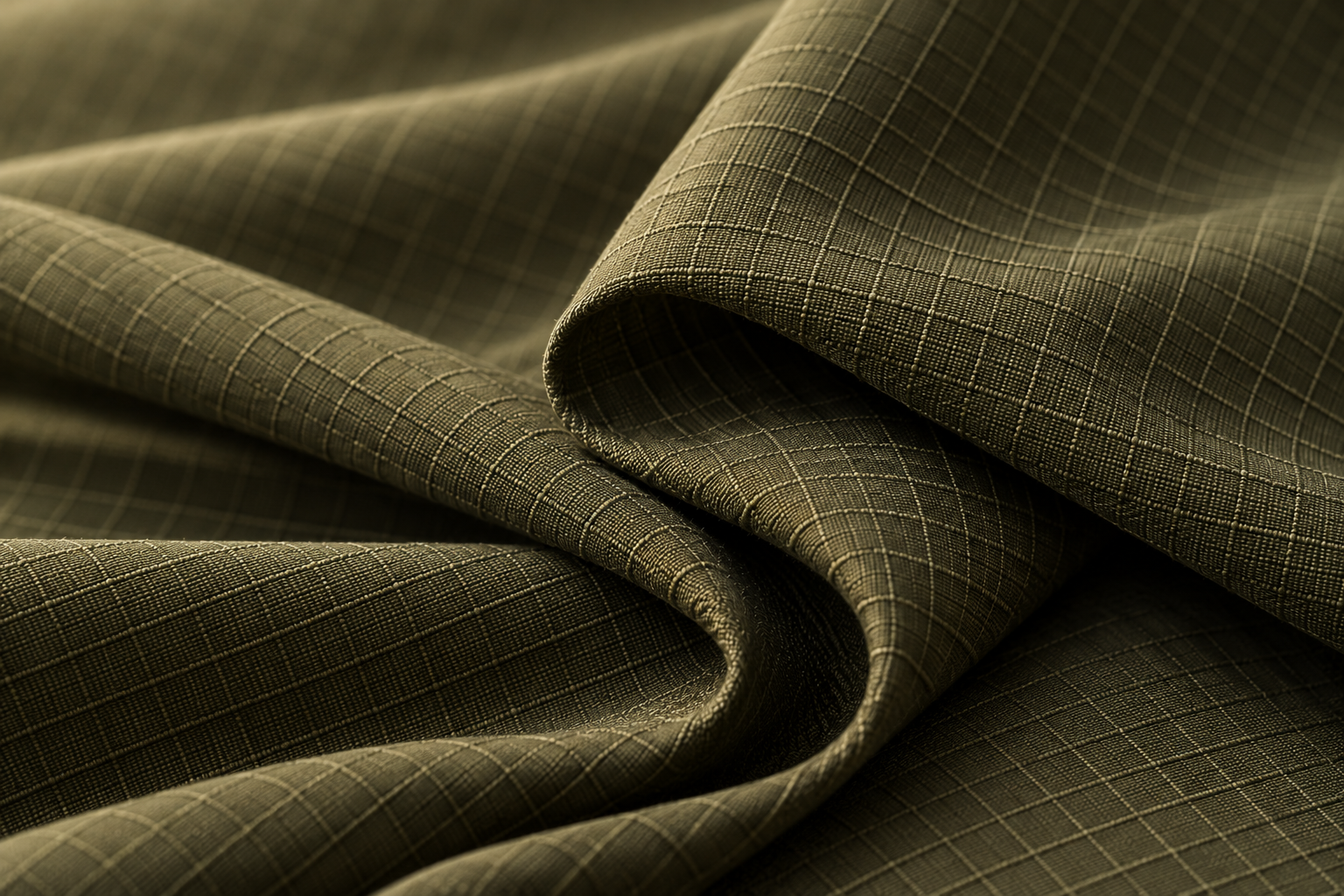 Olive ripstop fabric