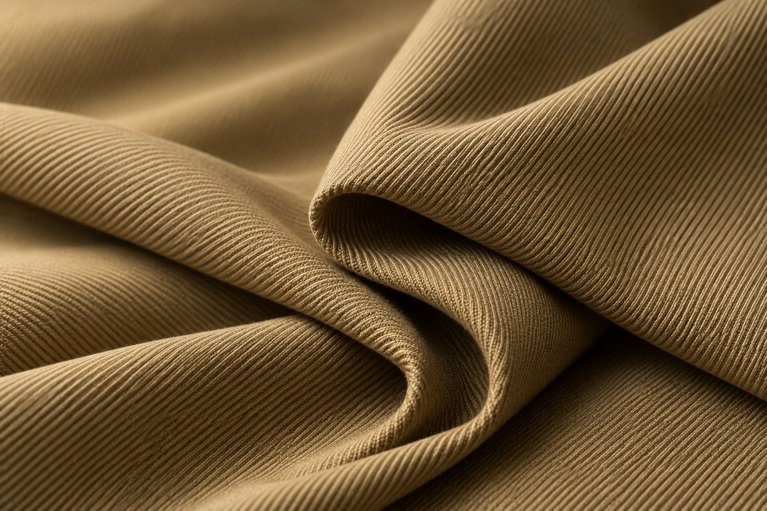 Khaki twill fabric